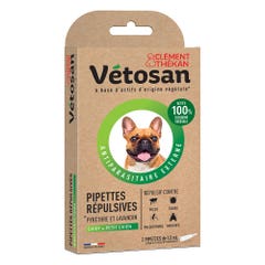Clement-Thekan Vétosan Flea &amp; Tick Control Puppy Small Dog 2 Pipettes 1.5ml