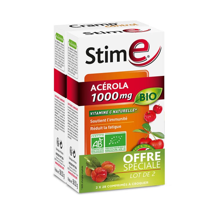 Organic Acerola 1000mg 2x28 tablets Stim e Nutreov
