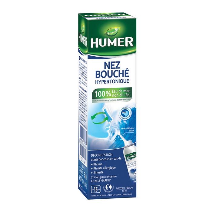 Humer Ent Humer Hypertonic Nose and Mouth Spray 50ml - Easypara