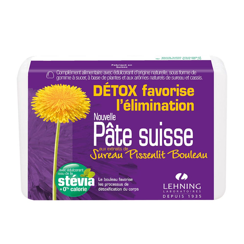 Lehning Swiss Detox Paste Elder Dandelion Birch x40 erasers