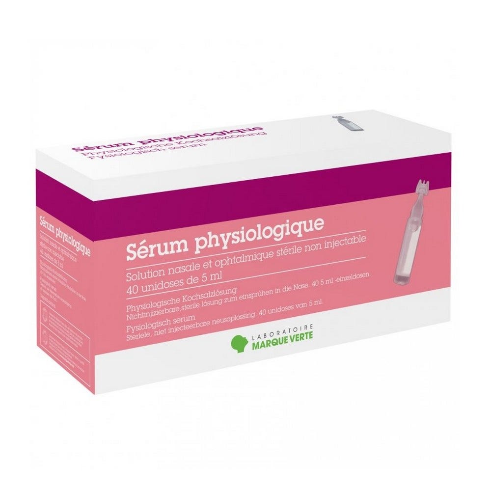 Marque Verte Saline solution 40 single doses of 5ml