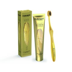 Curasept Gold Luxury Whitening Toothpaste + Toothbrush 75ml