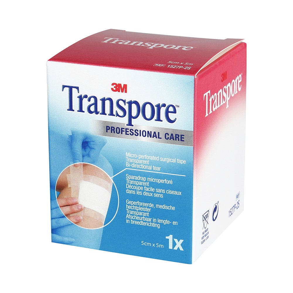 3M Transpore Transparent microperforated plaster 5cmx5cm