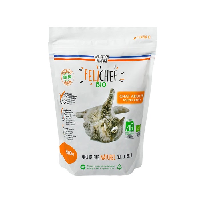 Bioes croquettes 800g Felichef for Adult Cat Sauvale Production