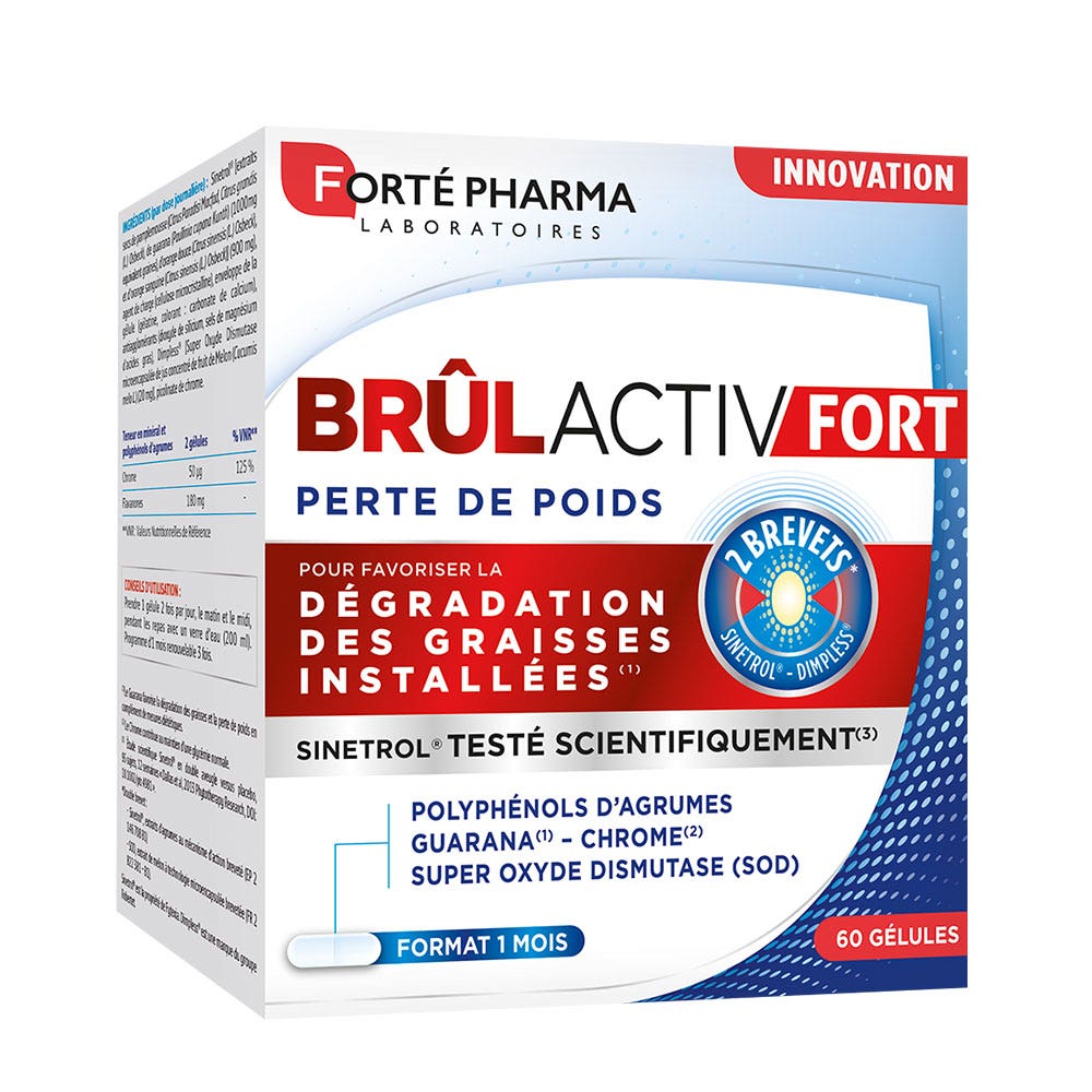 Forté Pharma BrulActiv Fort Triple Action Fat Burner weight loss support 60 capsules