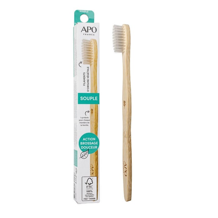 Soft bamboo toothbrush Adults APO France