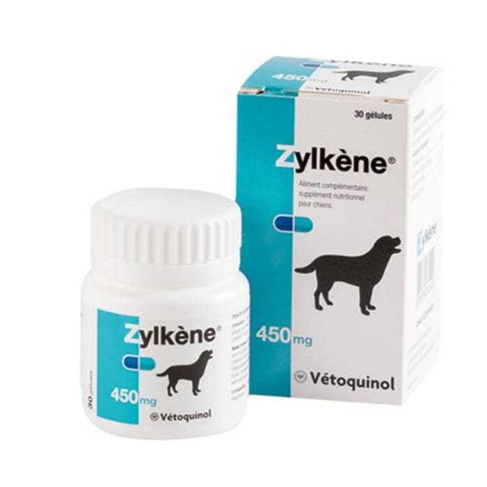 Complementary food with relaxing effect 450mg 30 capsules Zylkène Vetoquinol