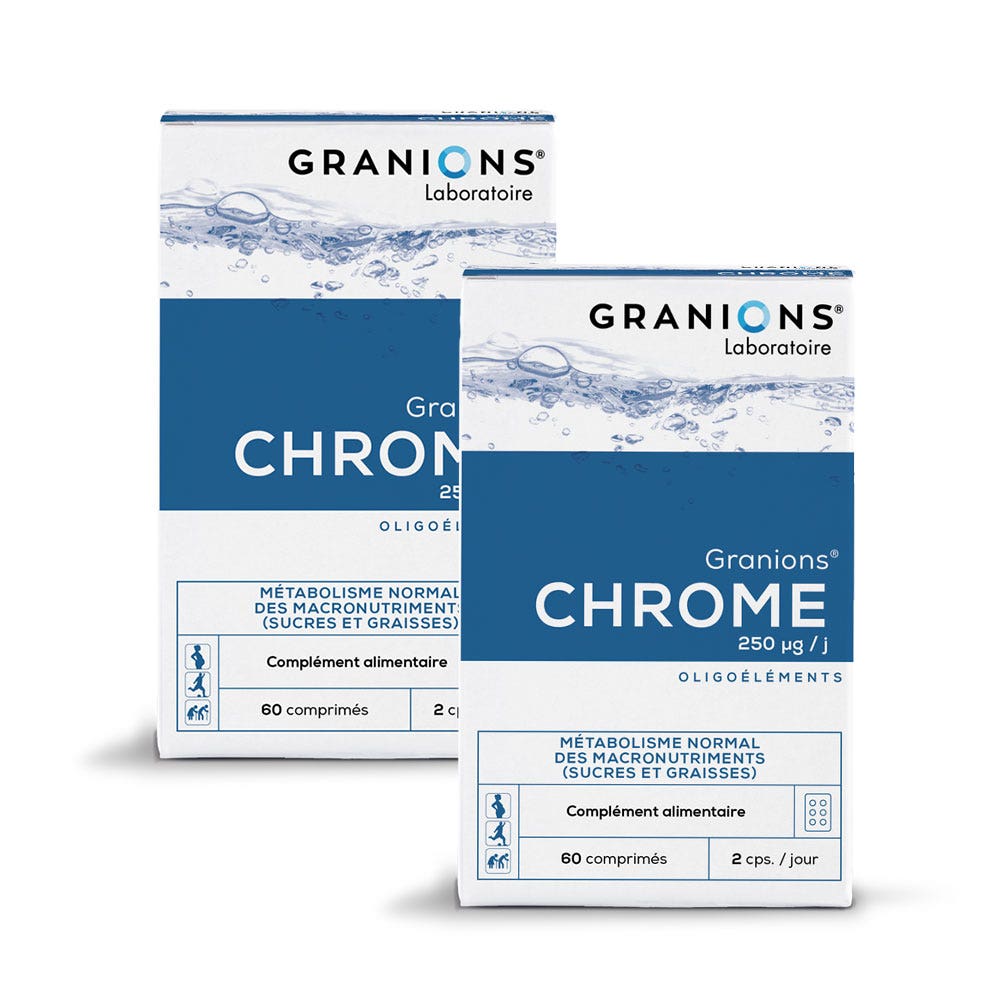 Granions Chromium 250µg 2x60 capsules