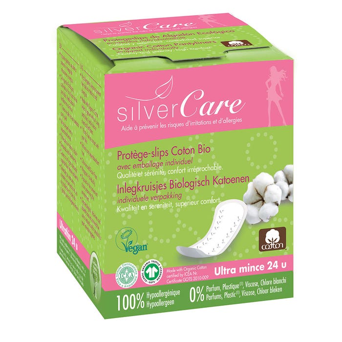 Slip protector in organic cotton, individually wrapped x24 Silver Care