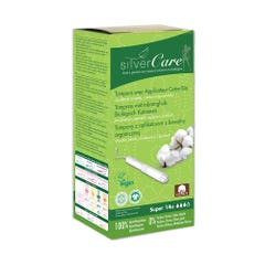 Silver Care Tampons With Applicator Super 100% X14 Avec applicateur x14