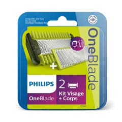 Philips Oneblade Razor Refills Body & Beard Qp620/50 x2