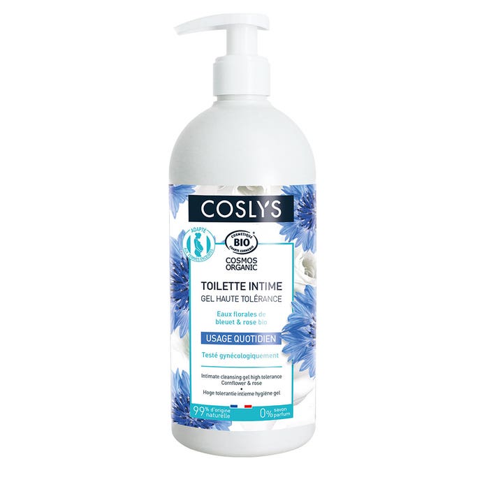 High tolerance organic intimate cleansing gel 450ml Coslys