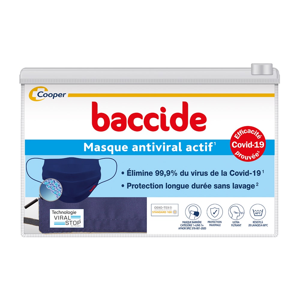 Baccide Active Antiviral Barrier Mask UNS1 - AFNOR SPEC S76-001 x1