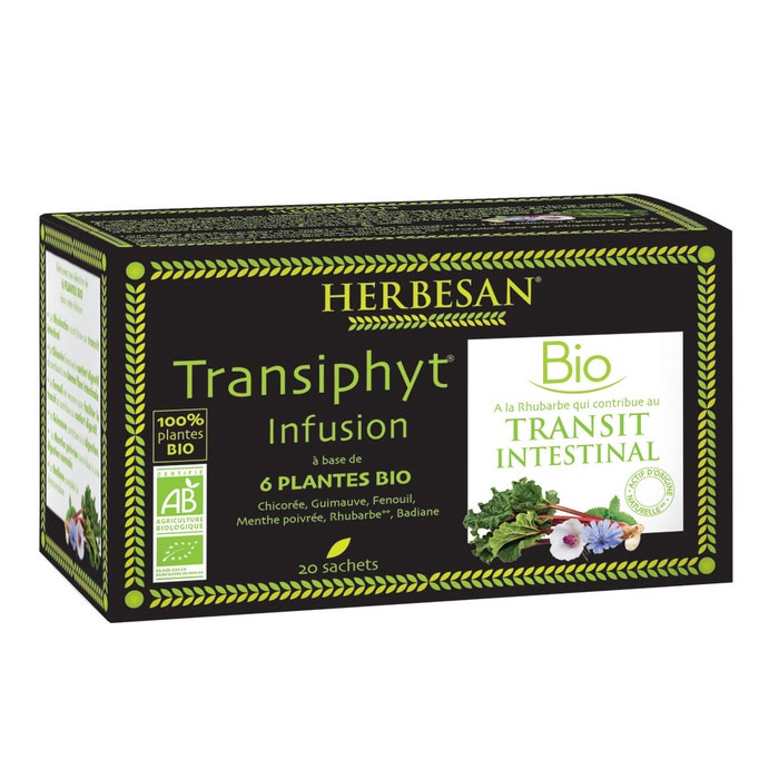 Transiphyt Herbal Teas with 6 Bioes plants x20 sachets Herbesan