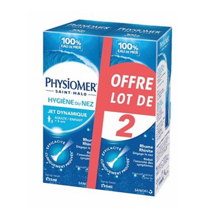 Dynamic Jet Nose Hygiene 2x135ml Adults & Children Physiomer