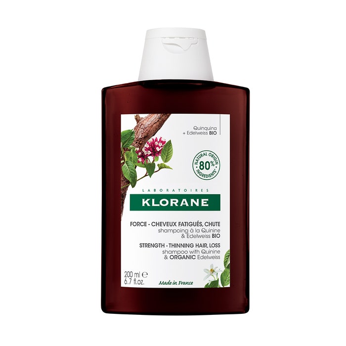 Edelweiss Organic Shampoo 200ml Quinine Cheveux fatigués Klorane