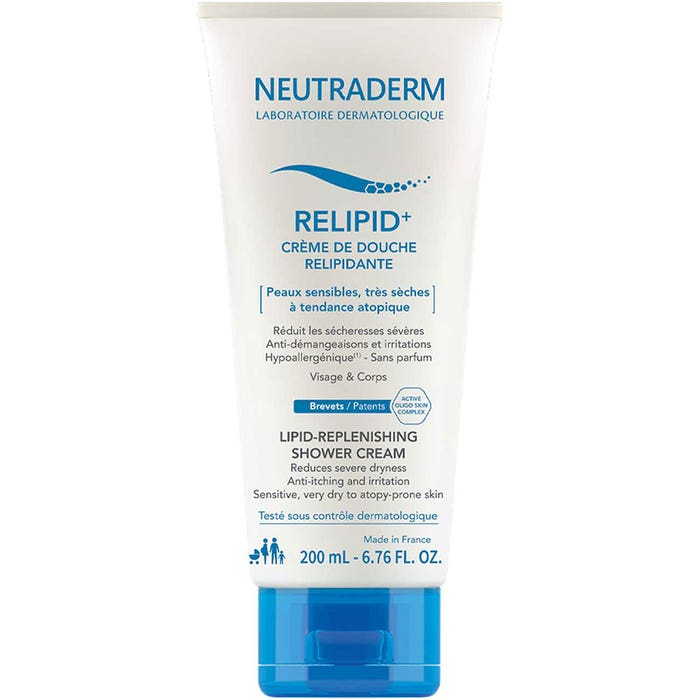 Relipid+ Lipid-Relaxing Shower Cream 200ml Sensitive Skin Neutraderm