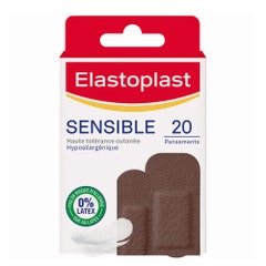 Elastoplast Plasters Sensitive Skin Tint 3 2 sizes x20