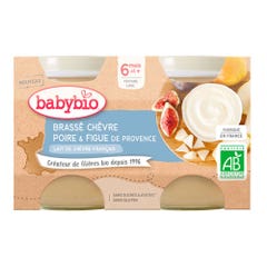 Babybio Desserts Lactés Organic French goat's milk jars 6 months and Plus 2x130g
