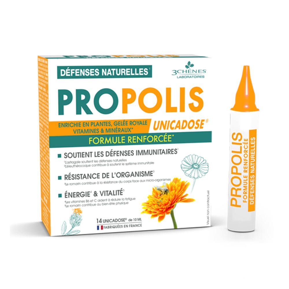 3 Chênes PROPOLIS 14 unicadose® 10ml - Easypara