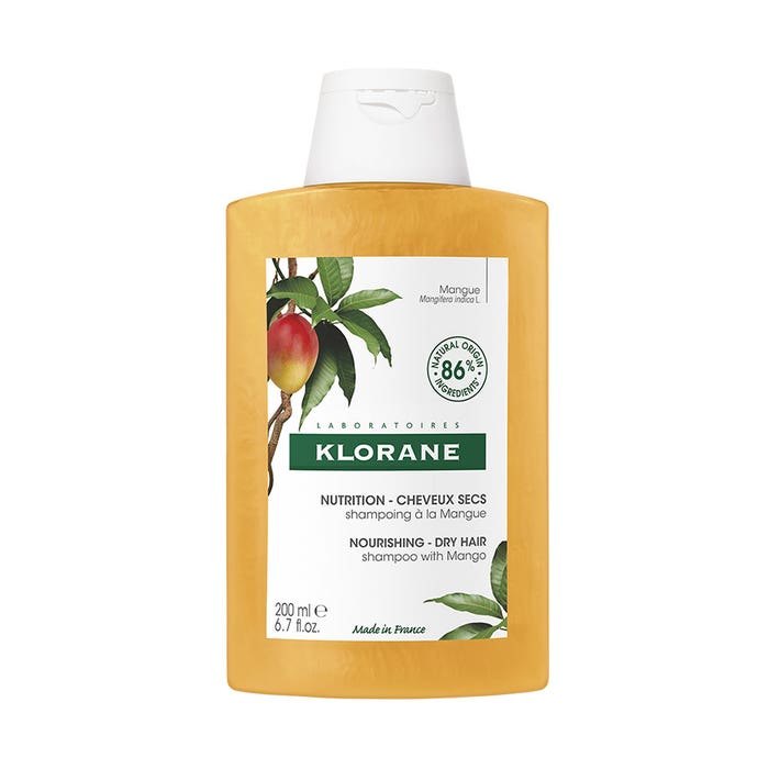 Nourishing Treatment Shampoo With Mango Butter 200 ml Mangue Cheveux secs Klorane