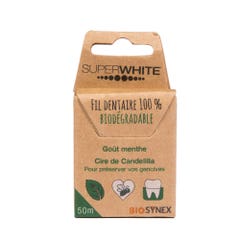 Biosynex 100% biodegradable dental floss Mint flavour 50m