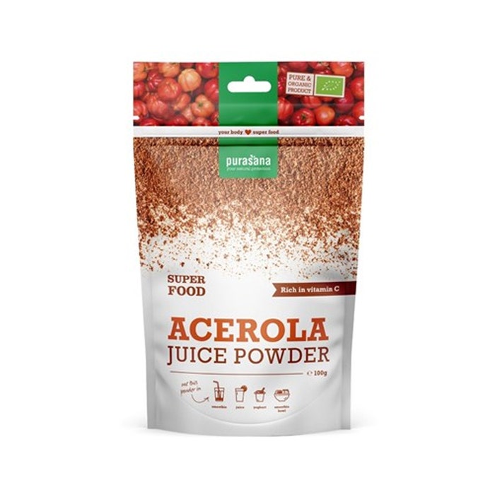 Organic Acerola powder 100g Super Food Purasana