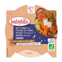 Babybio Légumes Bioes good night plate Butternut squash and red potato from 12 months 230g