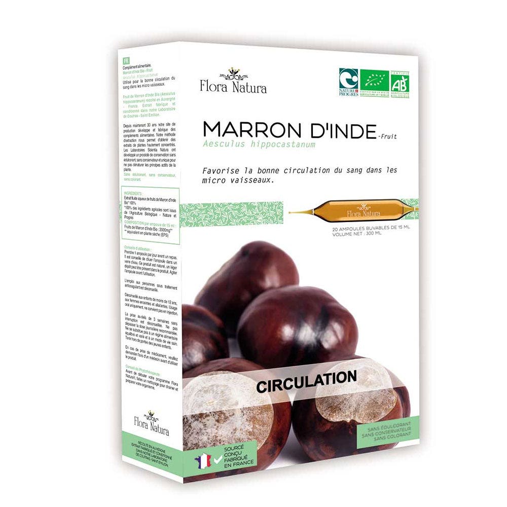 Flora Natura Horse Chestnut Bioes Circulation 20 ampulas