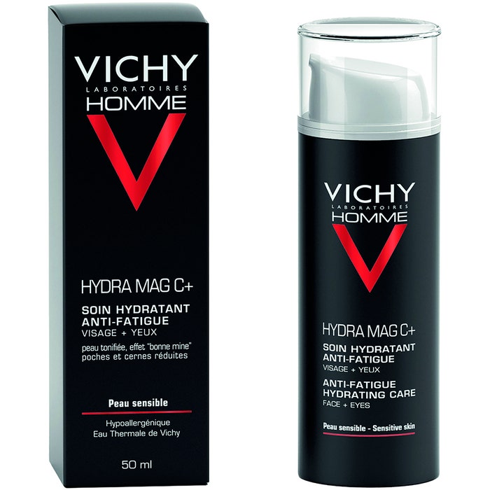 Vichy Homme Hydra Mag C+ Hydrating Face And Eyes Cream Peaux Sensibles 50ml