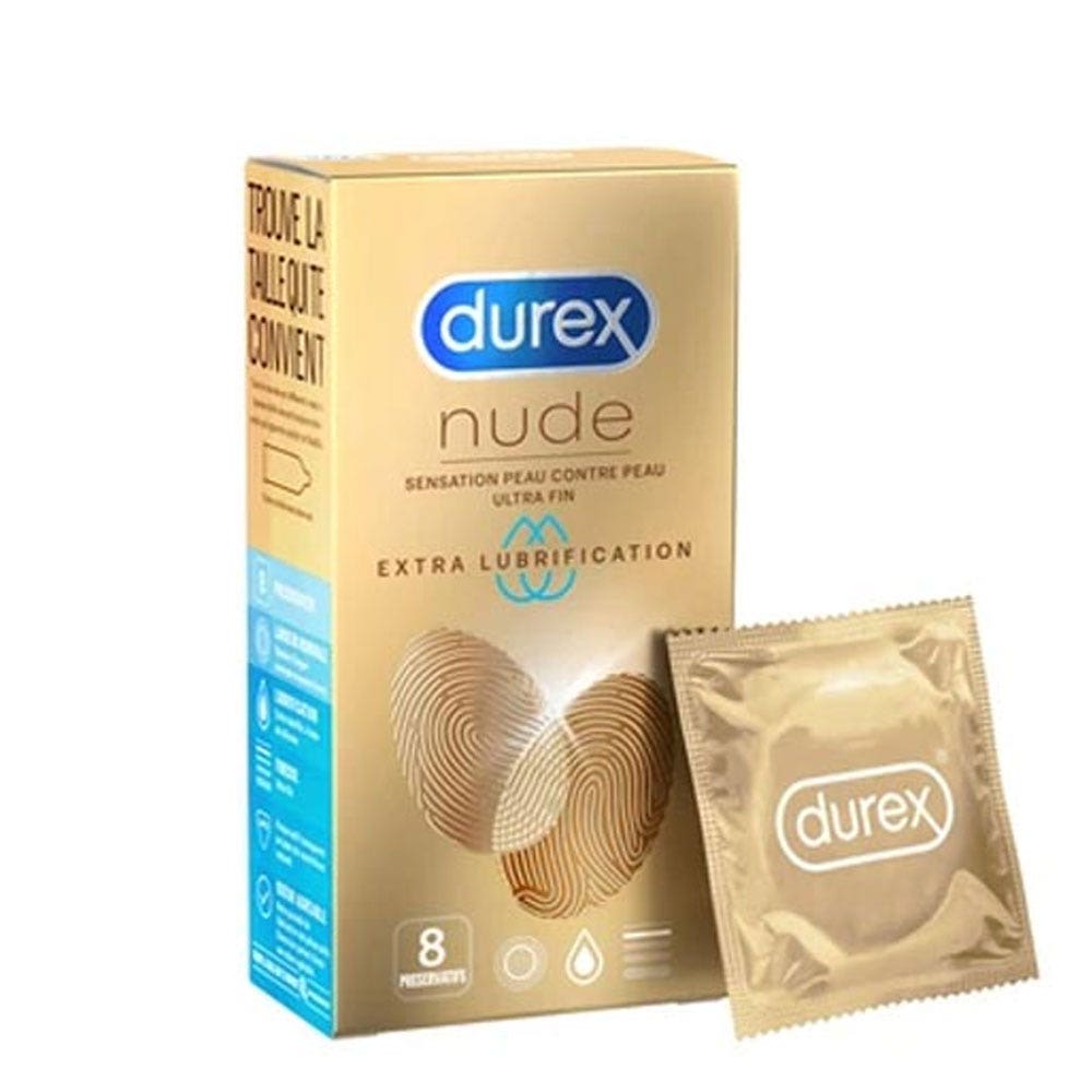 Durex Nude Ultra-Thin Condoms Skin-to-Skin sensation X8