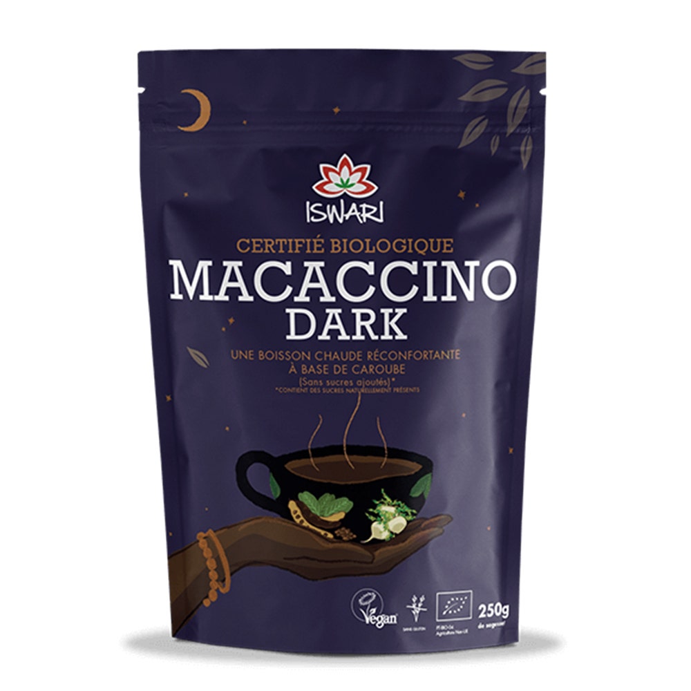 Iswari Macaccino Dark Bio Hot drinks 250g