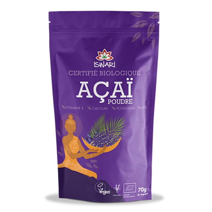 Organic acai powder 70g Super Aliment Pur Iswari