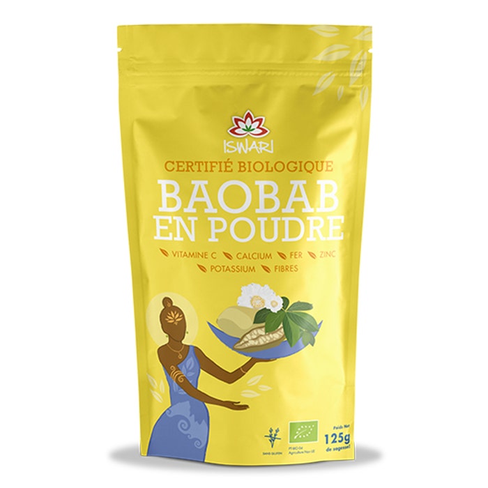 Baobab Powder Bioes 125g Super Aliment Pur Iswari