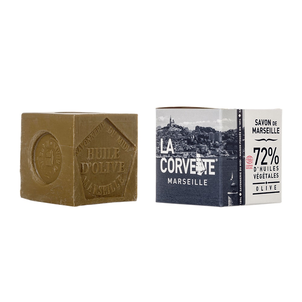 La Corvette Cube of OLIVE Marseille Soaps 200g