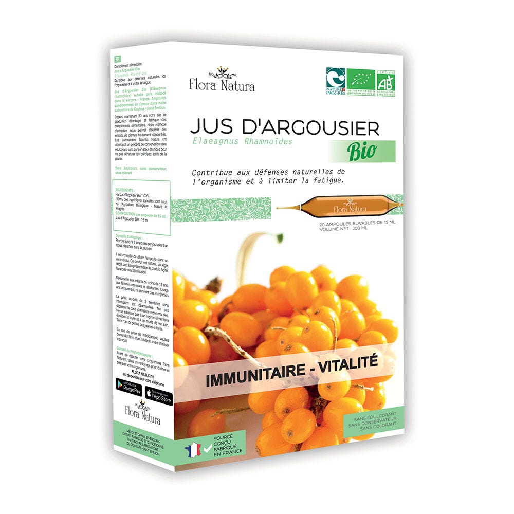 Flora Natura Sea Buckthorn Bioes Immune system and vitality 20 ampulas