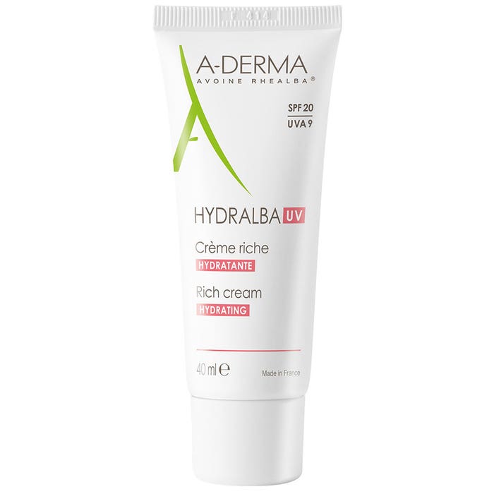 A-Derma Hydralba Rich hydrating cream UV SPF20 40ml