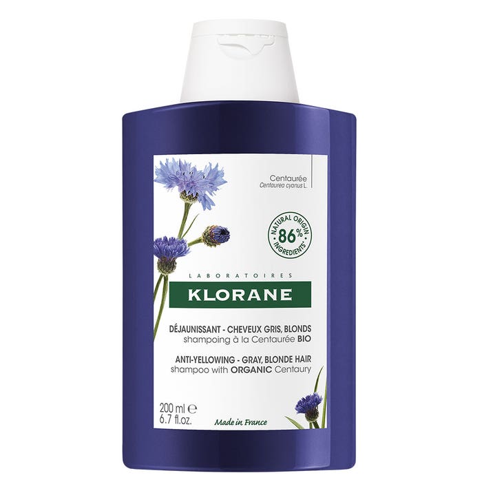 Shampoo With Centaury 200ml Centaurée Bio Cheveux Blancs Ou Gris Klorane