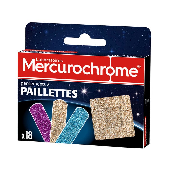 Glitter Plasters x 18 Mercurochrome