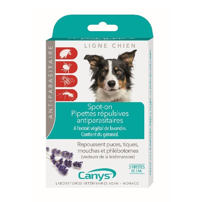 Canys Spot-On Pest repellent pipettes for dogs 3x3ml