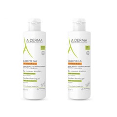 A-Derma Exomega Control Emollient Foaming Gel Atopic-prone Skin 2x500ml