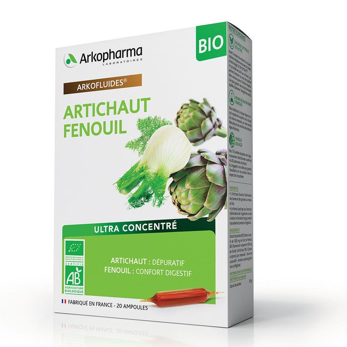 Arkopharma Arkofluides Organic Artichoke & Fennel 20 ampoules