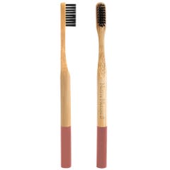 Native nature Moso FSC Bamboo Toothbrushes infused with Charcoal Medium Adults and Children x4