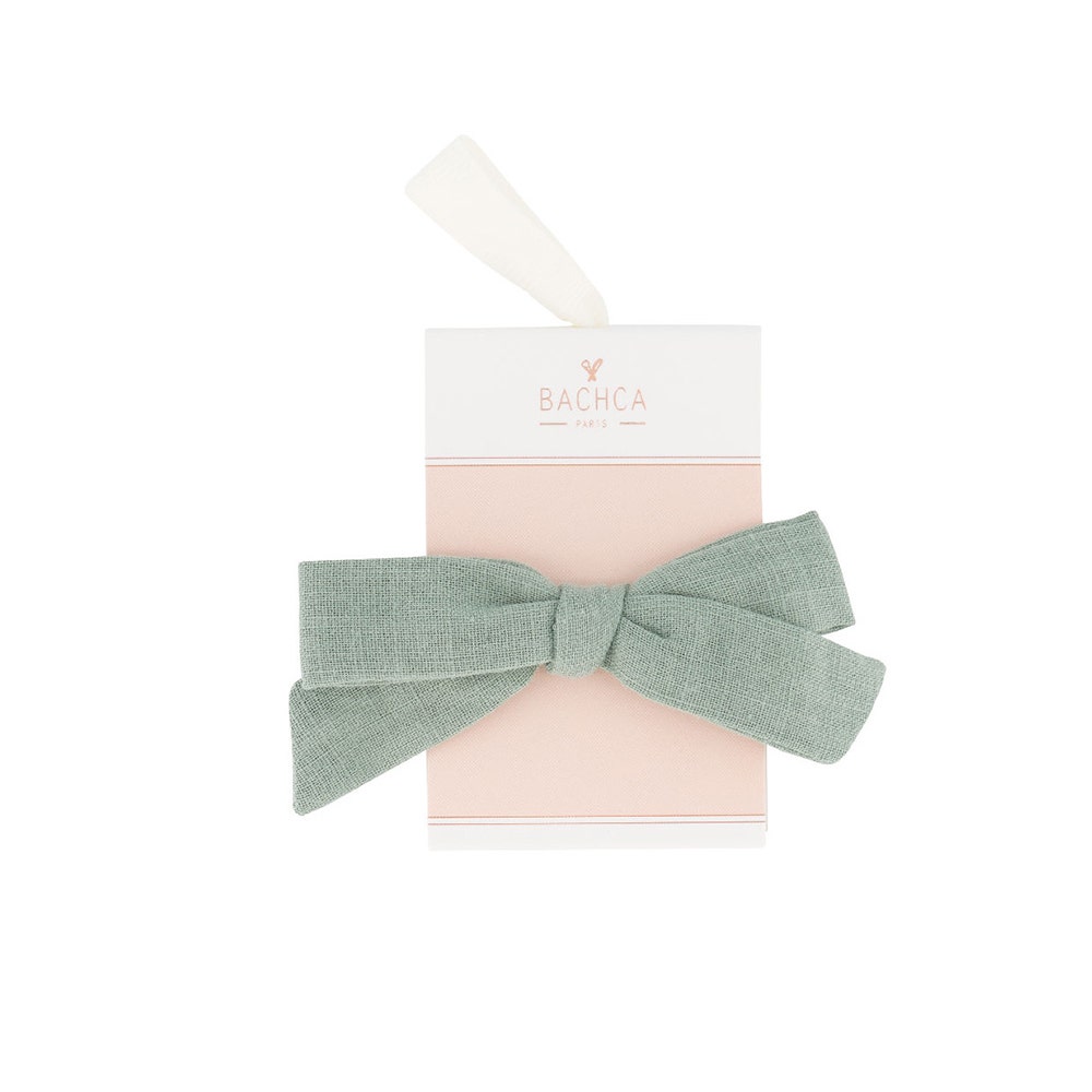 Bachca Crocodile hair clip with grey-green bow