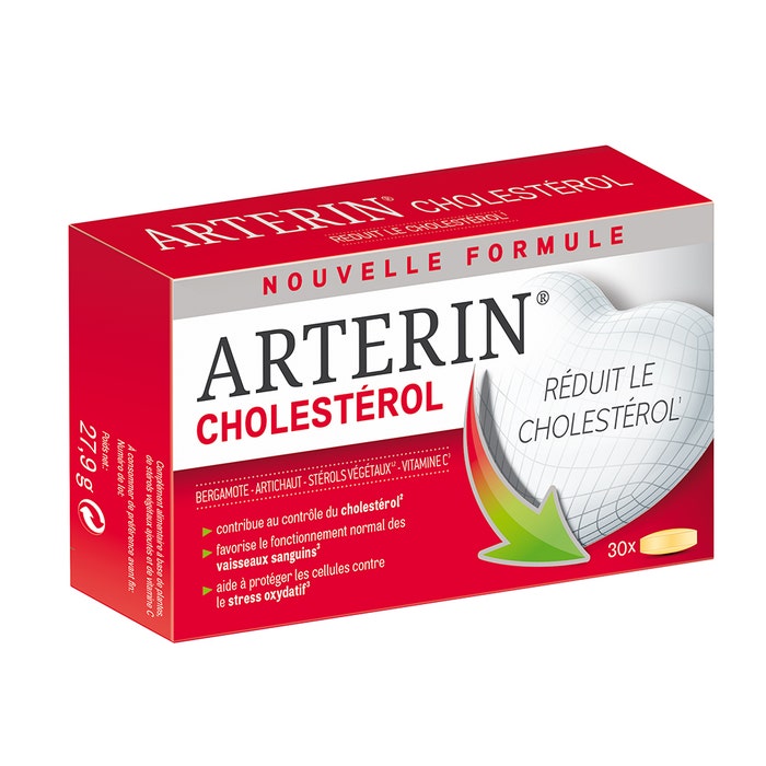 Arterin Cholesterol 30 tablets Active Ingredients of Natural Origin Omega Pharma