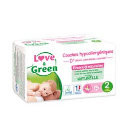 Love&Green Hypoallergenic nappies Size 2 3 to 6kg x44
