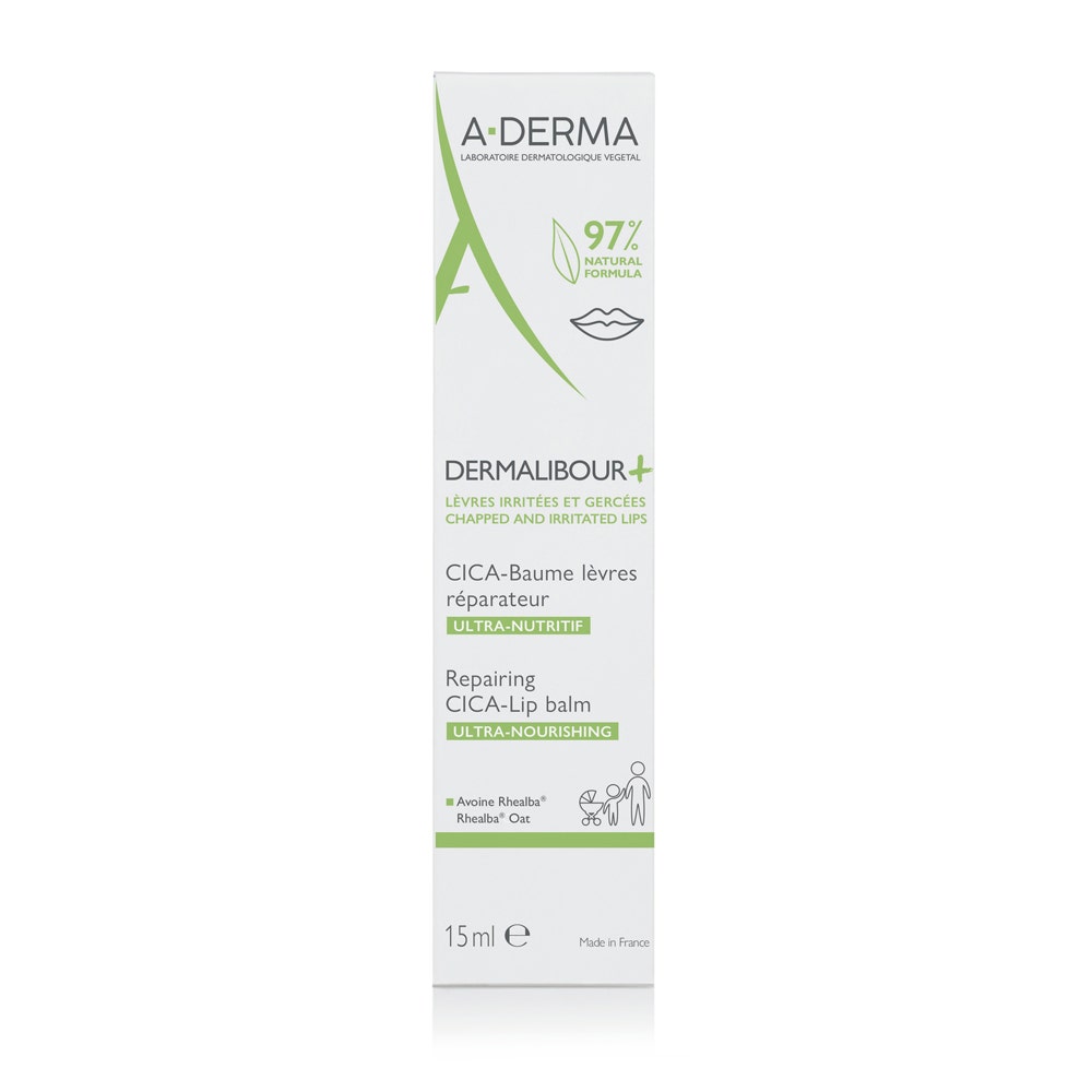 A-Derma Dermalibour+ CICA Sanitizing Repairing Lip Balm 15ml