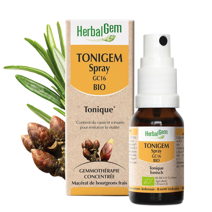 Tonigem Spray GC16 Organic Tonic 15ml Herbalgem