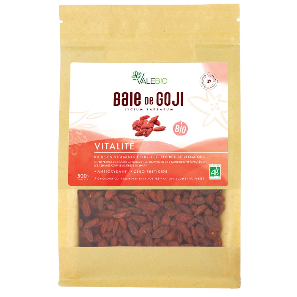 Valebio Organic Goji Berry Super Fruit 500g