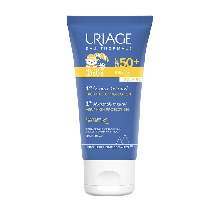 Uriage Bebe 1 St Mineral Cream Spf50+ Sensitive Skins 50ml 1ers Soins Bébé Uriage